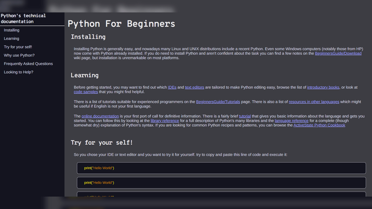 fCC Technical Documentation Page Thumbnail